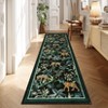 Washable Tiger Rug Tropical Jungle Plant Rug Non Slip Low Pile Rug Soft Contemporary Throw Floor Cover Foldable Indoor Carpet for Living Room Bedroom - 3 of 4