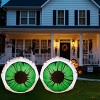 Syemin Decorative Holiday Scene Props 2 PC Halloween Inflatables Large Eyes Decoration, 3FT Blow Ups Green Eyes for Yard, Multicolored, 36"*36"*36" - 2 of 4