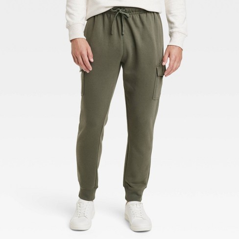 Men's Tapered Fleece Cargo Jogger Pants - Goodfellow & Co™ Olive Green Xs :  Target