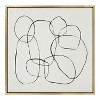 Kate and Laurel Sylvie Dancing Circles Framed Canvas by Teju Reval of SnazzyHues, 30x30, Bright Gold - 2 of 4