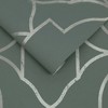 Versailles Sage Green and Silver Geometric Paste the Wall Wallpaper - image 3 of 4