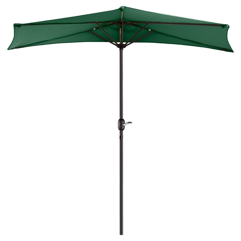 Nature Spring 9-ft Easy Crank Half Patio Umbrella - Small Canopy for Balcony, Table, or Deck, 5 of 8