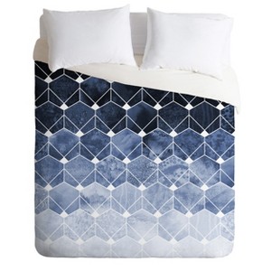 Twin/Twin XL Elisabeth Fredriksson Hexagons Duvet Set Blue - Deny Designs