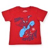 Marvel Boy's Spiderman Zip Up Jacket, Short Sleeve Tee Shirt, and Jogger Pants Set - Navy, Red / Size 6 - 4 of 4