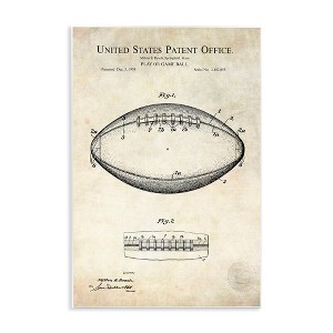 Stupell Industries American Football Sports Blueprint, 13" x 19" - 1 of 4