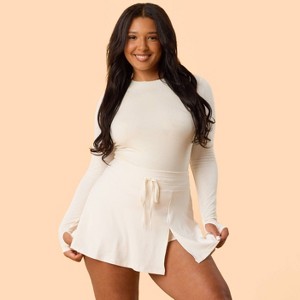 Blogilates Women's Trailblaze Slit Skort - 1 of 4