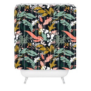 Brushstrokes of Nature II Shower Curtain Green - Deny Designs - 1 of 4