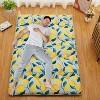 Nasitip Full Japanese Futon Mattress,Foldable Floor Mattress with Modern Lemon Pattern, 1.5" Thicken Portable Roll Up Mat，Light Gray - 2 of 4