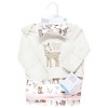 Hudson Baby Infant Girl Gown, Swaddle Blanket and Cap or Headband, Enchanted Forest, 0-6 Months - 2 of 4