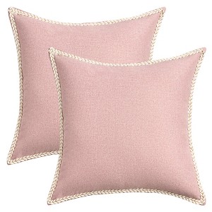 REGALWOVEN Fade-Resistant Modern Soft Solid Cushion Cases 2 Pcs - 1 of 4