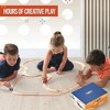 Wooden Train Tracks - 52 PCS Wooden Train Set for Kids Plus 2 Bonus Toy Trains - Play22USA - 3 of 4