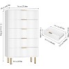 Homhougo 5 Drawer Dresser, Wood Dresser for Bedroom, 47.9" Tall Dressers Chest of Drawers, Modern Tall Dressers with Metal Handle - 2 of 4
