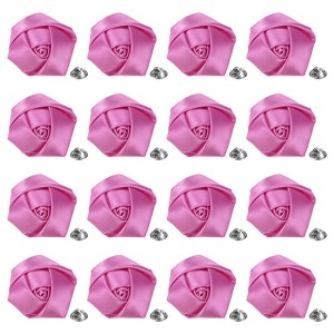 Unique Bargains Handmade Men Suits Formal Boutonnieres Wedding Corsage Lapel Pin Flower Brooch Butterfly Buckle 16 Pcs Purple - 1 of 4