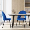 Tangkula Dining Chair Set of 4 Velvet Upholstered Side Chair w/ Metal Base for Living Room - 2 of 4