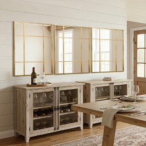 Wooakway Black/Gold Decorative Wall Mirror Bathroom/Vanity Mirror Overmantel Mirror for Living Room Bedroom Entryway - 1 of 4