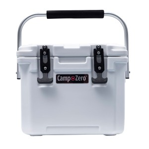 CAMP-ZERO Quart Lidded Cooler with  Molded In Cup Holders, Folding Aluminum Handle Grip, and Locking System - 1 of 4