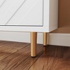 ChicFurnit Decorative Storage Cabinet Modern Buffet Cabinet with Embossed Doors for Living Room, White, 52.30"*17.70"*9.80" - 4 of 4
