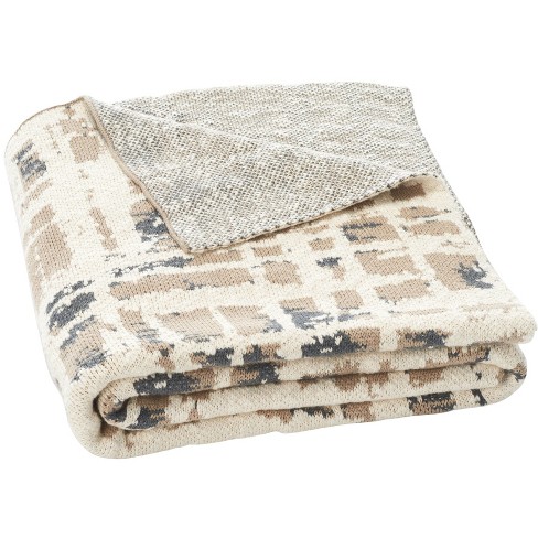 Throw Blanket Tan Ivory Monogram M70440