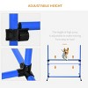 4 Piece Dog Agility Training Set with Adjustable Jump Bars for Small Dogs Portable Obstacle Course with Carry Bag for Backyard - LAOTIES - 4 of 4
