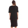 Just Love Womens Nightgown - Short Sleeve Henley Oversized Sleepwear Gown - 3 of 3