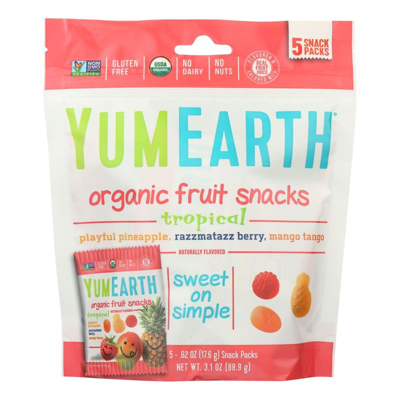 Yumearth Organic Tropical Fruit Snacks - Case of 12/3.1 oz, 2 of 8