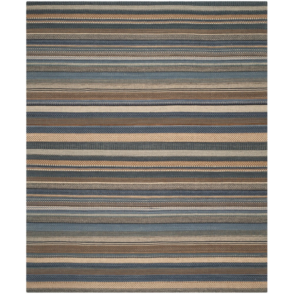 9'x12' Stripe Woven Area Rug Blue - Safavieh