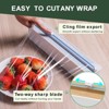 Magnetic Cling Film Dispenser With Slide Cutter Reusable Wall-mounted Wrap Dispenser For Plastic Wrap Tin Foil Wax Paper - 2 of 4