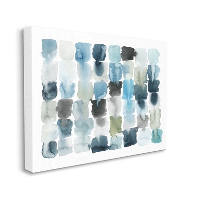 Stupell Industries Ocean Inspired Abstract Tiles Blue Green Watercolor ...