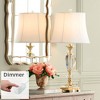Vienna Full Spectrum Traditional Table Lamp 31" Tall Faceted Crystal Brass White Bell Shade for Bedroom Living Room Bedside House - 2 of 4