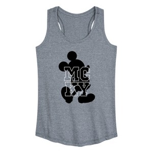 Women's - Disney - Silhouette Mickey Graphic Racerback Tank - 1 of 4