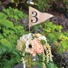 Number 1-10 Linen Pennant Table Party Decoration and Accessory Brown - 3 of 4
