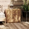 JIONJOY Rustic Burl Wood Nightstand - Farmhouse 3-Drawer Dresser with Gold Metal Handles - 3 of 4