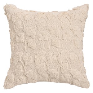 REGALWOVEN Ginkgo Leaf Embroidery Soft Fluffy Modern Plush Pillow Case 1 Pc - 1 of 4