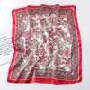 Anna-Kaci Women's Satin Square Scarf with Classic Paisley Print 23.6×23.6 Inches - 2 of 4