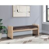 Meridian Furniture,Sonia Velour Fur Fabric Bench - 2 of 4