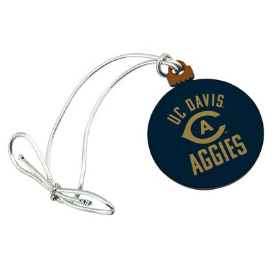 UC Davis Aggies Logo Mini Small Tiny Wood Christmas Tree Holiday Ornament