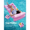 Joyfy Pool Floats with Adjustable Backrest, Inflatable Pool Lounge Chairs, Adult Pool Floaties Raft Chair with Cup Holders for Lake Beach Pool Party - 4 of 4