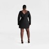 KBB by KAHLANA Women's 'The Boat Neck Micro Mini Dress' - Black - 2 of 2