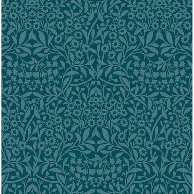 Brewster Darcy Peel and Stick Wallpaper Teal