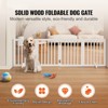 VEVOR Freestanding Pet Barrier, 24" Height x 80.3" Width, 4-Panel Folding Dog Gate,Expandable and Quiet Foot-Supported Indoor Dog Fence, White - 3 of 4