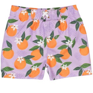 RuggedButts Boys Orange You The Sweetest UPF50+ Swim Trunks - 1 of 4