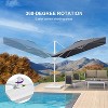 PURPLE LEAF Patio Umbrella White Cantilever Offset Umbrella Square Outdoor Umbrella with 360-degree Rotation for Garden Deck Pool - 4 of 4