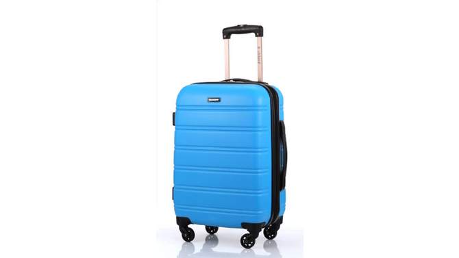 Rockland Melbourne Expandable Hardside Carry On Spinner Suitcase, 4 of 11, play video