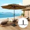 Outsunny Square Patio Umbrella Base, 29 lbs Metal Umbrella Stand Base with Adjustable Pads, Patio Umbrella Holder for 1.5"/1.9" Poles - 2 of 4