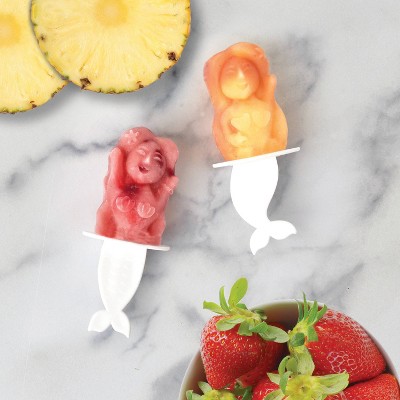 Purple Silicone Mermaid Popsicle Mold Set with Sticks