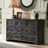 54" Farmhouse 7 Drawers Dresser for Bedroom, Vintage Design Wide Wood Rustic Chest of Drawers for Living Room, Hallway - 2 of 4