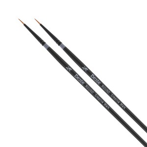Creative Mark Beste Golden Taklon Round #3x0 - 2 Pack Artist Brush, Professional Watercolor Brushes, For Acrylic Painting, Short Handle, Sharp Edges, - 1 of 4