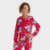 Girls' Christmas Lilo & Stitch 2pc Pajama Set - Red - image 3 of 4