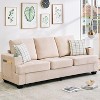 COZONY 89" 3-Seater Modern Chenille Sofa with Deep Seats, Cup Holders & Side Storage Pockets, Upholstered Couch for Living Room or Apartment Lounge - 4 of 4
