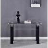 CAVINAS Console Table with Tempered Glass Top,Entryway Table with Storage Shelf,Console Table for Living Room - 2 of 4